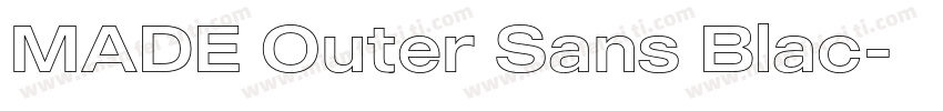 MADE Outer Sans Blac字体转换